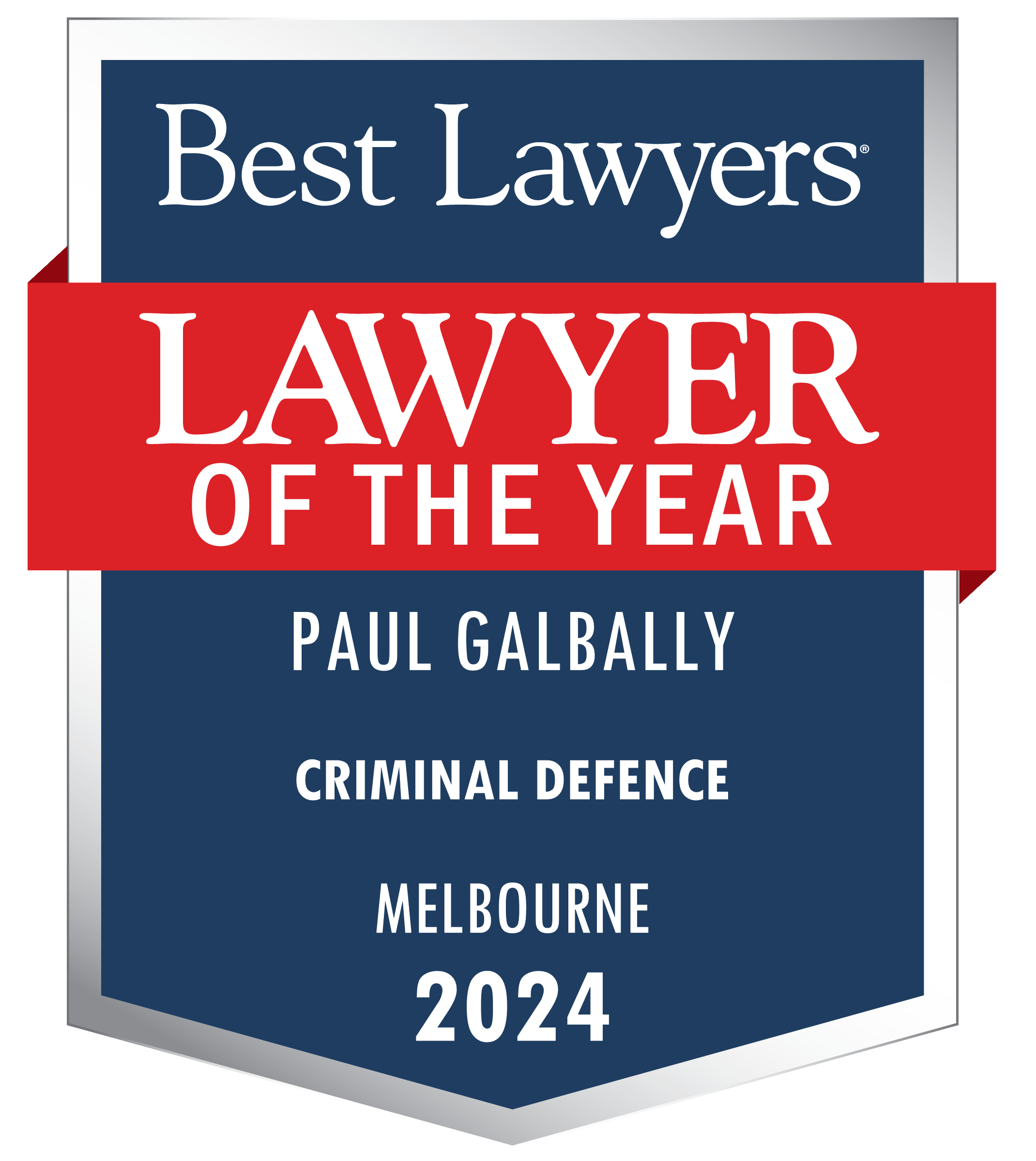 Paul Galbally Criminal Lawyer of the year 2024